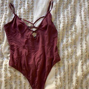 Cabernet Strappy Bodysuit